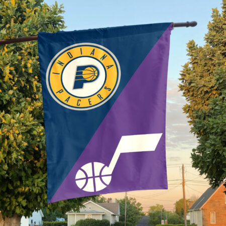 Indiana vs Utah House Divided Flag, NBA House Divided Flag Indiana vs Utah House Divided Flag, NBA House Divided Flag