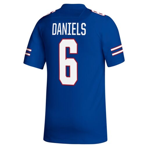 Jalon Daniels Kansas Jayhawks NIL Replica Football Player Jersey – Royal, Limited Replica Fan Edition