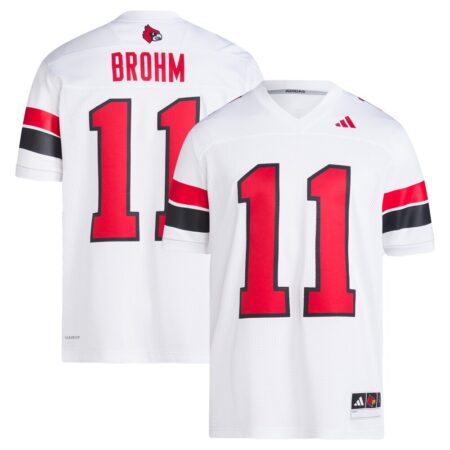 Jeff Brohm Louisville Cardinals Football Icon Premier Jersey – White, Limited Replica Fan Edition