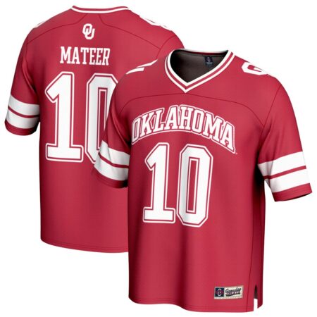 John Mateer Oklahoma Sooners GameDay Greats Unisex NIL Lightweight Football Player Jersey – Crimson, Limited Replica Fan Edition