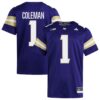 Jonah Coleman Washington Huskies Home NIL Football Player Jersey - Purple, Limited Replica Fan Edition