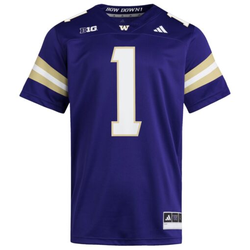 Jonah Coleman Washington Huskies Home NIL Football Player Jersey – Purple, Limited Replica Fan Edition