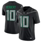 Justin Herbert Oregon Ducks Nike Alumni Game Jersey - Black, Limited Replica Fan Edition