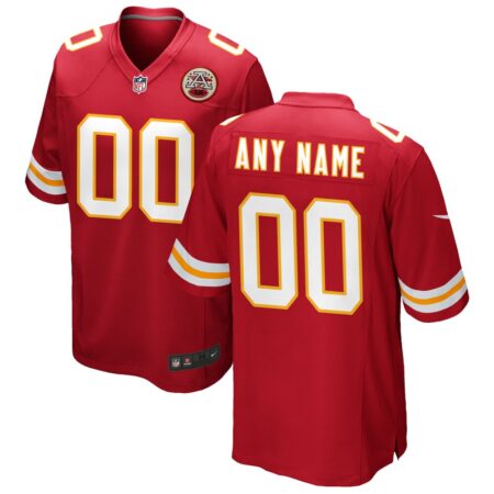 Kansas City Chiefs  Custom Game Jersey – Red, Limited Replica Fan Edition