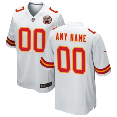 Kansas City Chiefs  Custom Game Jersey – White, Limited Replica Fan Edition