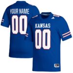 Kansas Jayhawks  Replica Custom Football Jersey - Royal, Limited Replica Fan Edition