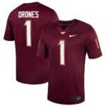Kyron Drones Virginia Tech Hokies Nike NIL Football Game Jersey - Maroon, Limited Replica Fan Edition
