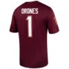 Kyron Drones Virginia Tech Hokies Nike NIL Football Game Jersey - Maroon, Limited Replica Fan Edition