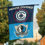 LA vs Dallas House Divided Flag, NBA House Divided Flag