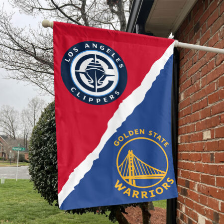 LA vs Golden State House Divided Flag, NBA House Divided Flag LA vs Golden State House Divided Flag, NBA House Divided Flag
