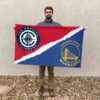 LA vs Golden State House Divided Flag, NBA House Divided Flag 2 LA vs Golden State House Divided Flag, NBA House Divided Flag