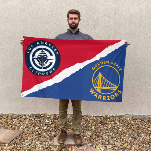LA vs Golden State House Divided Flag, NBA House Divided Flag LA vs Golden State House Divided Flag, NBA House Divided Flag