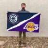 LA vs Los Angeles House Divided Flag, NBA House Divided Flag 2 LA vs Los Angeles House Divided Flag, NBA House Divided Flag