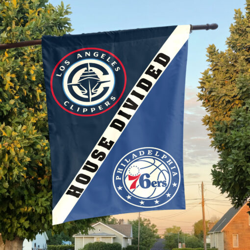 LA vs Philadelphia House Divided Flag, NBA House Divided Flag