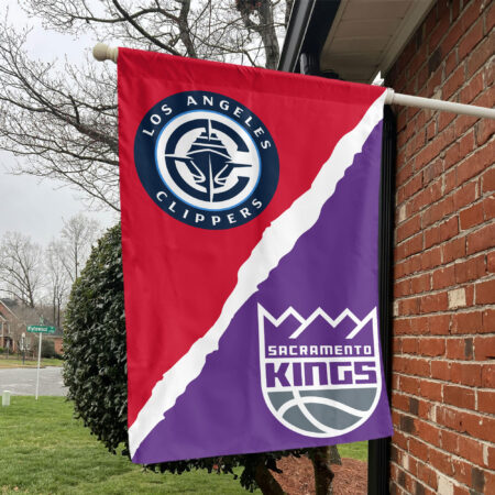 LA vs Sacramento House Divided Flag, NBA House Divided Flag LA vs Sacramento House Divided Flag, NBA House Divided Flag