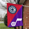LA vs Utah House Divided Flag, NBA House Divided Flag 1 LA vs Utah House Divided Flag, NBA House Divided Flag