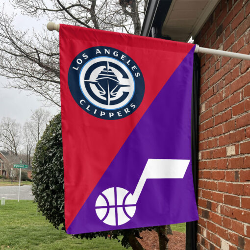 LA vs Utah House Divided Flag, NBA House Divided Flag LA vs Utah House Divided Flag, NBA House Divided Flag