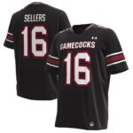 LaNorris Sellers South Carolina Gamecocks Under Armour Alternate NIL Football Replica Player Jersey - Black, Limited Replica Fan Edition