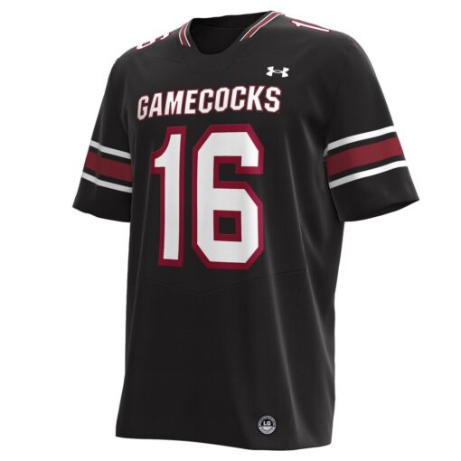 LaNorris Sellers South Carolina Gamecocks Under Armour Alternate NIL Football Replica Player Jersey – Black, Limited Replica Fan Edition