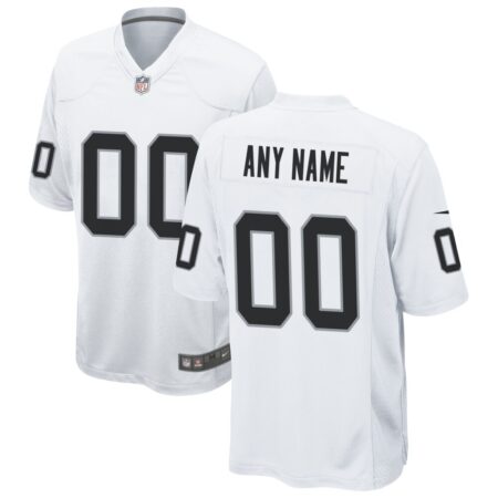 Las Vegas Raiders  Custom Game Jersey – White, Limited Replica Fan Edition
