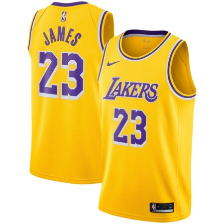 LeBron James Los Angeles Lakers Swingman Player Jersey Gold – Icon Edition, Limited Replica Fan Edition