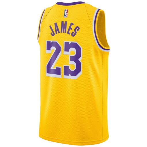 LeBron James Los Angeles Lakers Swingman Player Jersey Gold – Icon Edition, Limited Replica Fan Edition
