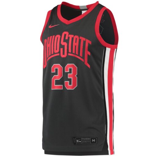 LeBron James Ohio State Buckeyes Nike Limited Basketball Jersey – Charcoal, Limited Replica Fan Edition