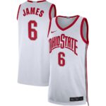 LeBron James Ohio State Buckeyes Nike Limited Basketball Jersey - White, Limited Replica Fan Edition
