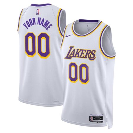 Los Angeles Lakers Unisex Swingman Custom Jersey White – Association Edition, Limited Replica Fan Edition