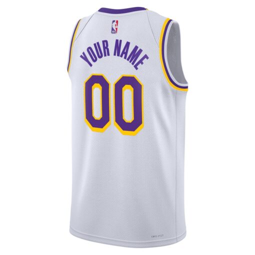 Los Angeles Lakers Unisex Swingman Custom Jersey White – Association Edition, Limited Replica Fan Edition