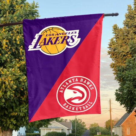 Los Angeles vs Atlanta House Divided Flag, NBA House Divided Flag Los Angeles vs Atlanta House Divided Flag, NBA House Divided Flag