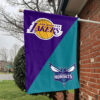 Los Angeles vs Charlotte House Divided Flag, NBA House Divided Flag
