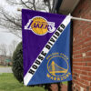 Los Angeles vs Golden State House Divided Flag, NBA House Divided Flag 1 Los Angeles vs Golden State House Divided Flag, NBA House Divided Flag
