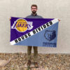 Los Angeles vs Memphis House Divided Flag, NBA House Divided Flag 2 Los Angeles vs Memphis House Divided Flag, NBA House Divided Flag