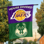 Los Angeles vs Milwaukee House Divided Flag, NBA House Divided Flag