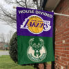 Los Angeles vs Milwaukee House Divided Flag, NBA House Divided Flag 1 Los Angeles vs Milwaukee House Divided Flag, NBA House Divided Flag