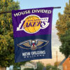 Los Angeles vs New Orleans House Divided Flag, NBA House Divided Flag