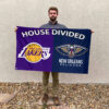 Los Angeles vs New Orleans House Divided Flag, NBA House Divided Flag 2 Los Angeles vs New Orleans House Divided Flag, NBA House Divided Flag