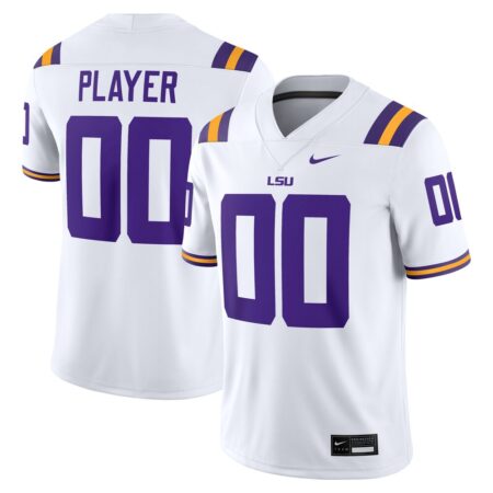 LSU Tigers Nike NIL Pick-A-Player Game Jersey – White, Limited Replica Fan Edition