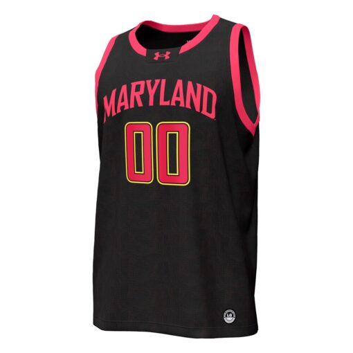 Maryland Terrapins Under Armour NIL Pick-A-Player Mens Basketball Replica Jersey – Black, Limited Replica Fan Edition