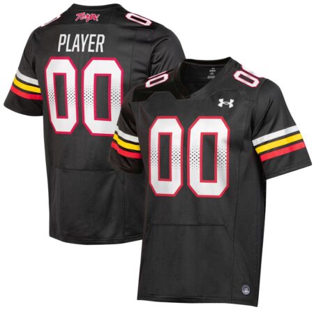 Maryland Terrapins Under Armour Pick-A-Player NIL Replica Football Jersey – Black, Limited Replica Fan Edition