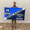 Melbourne vs New Orleans House Divided Flag, NBA House Divided Flag 2 Melbourne vs New Orleans House Divided Flag, NBA House Divided Flag