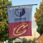 Memphis vs Cleveland House Divided Flag, NBA House Divided Flag