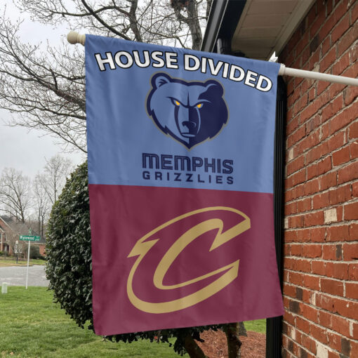 Memphis vs Cleveland House Divided Flag, NBA House Divided Flag Memphis vs Cleveland House Divided Flag, NBA House Divided Flag