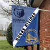 Memphis vs Golden State House Divided Flag, NBA House Divided Flag 1 Memphis vs Golden State House Divided Flag, NBA House Divided Flag