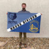 Memphis vs Golden State House Divided Flag, NBA House Divided Flag 2 Memphis vs Golden State House Divided Flag, NBA House Divided Flag