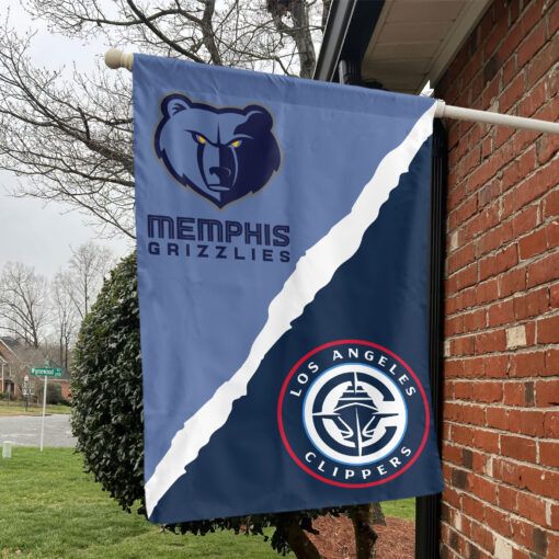Memphis vs LA House Divided Flag, NBA House Divided Flag Memphis vs LA House Divided Flag, NBA House Divided Flag