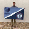 Memphis vs LA House Divided Flag, NBA House Divided Flag 2 Memphis vs LA House Divided Flag, NBA House Divided Flag
