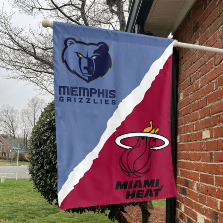 Memphis vs Miami House Divided Flag, NBA House Divided Flag Memphis vs Miami House Divided Flag, NBA House Divided Flag