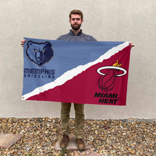 Memphis vs Miami House Divided Flag, NBA House Divided Flag Memphis vs Miami House Divided Flag, NBA House Divided Flag